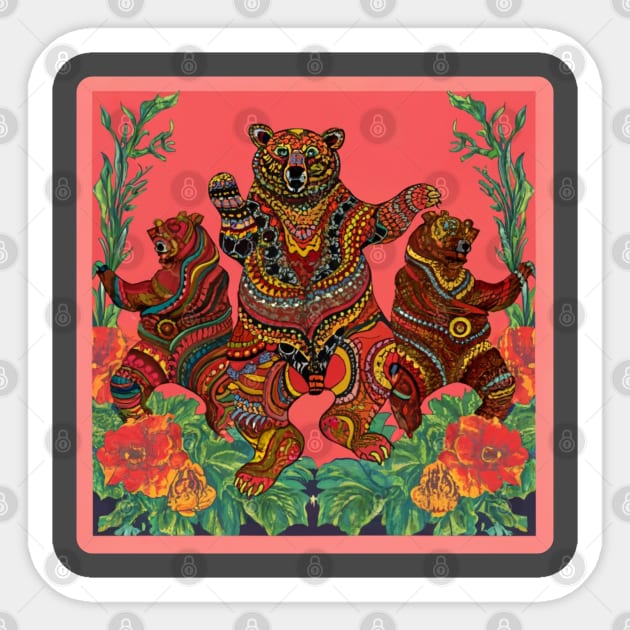 Dancing Bears & Scarlet Begonias Sticker by Qasim